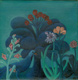 Klemz(Knop): flowers on turquoise
